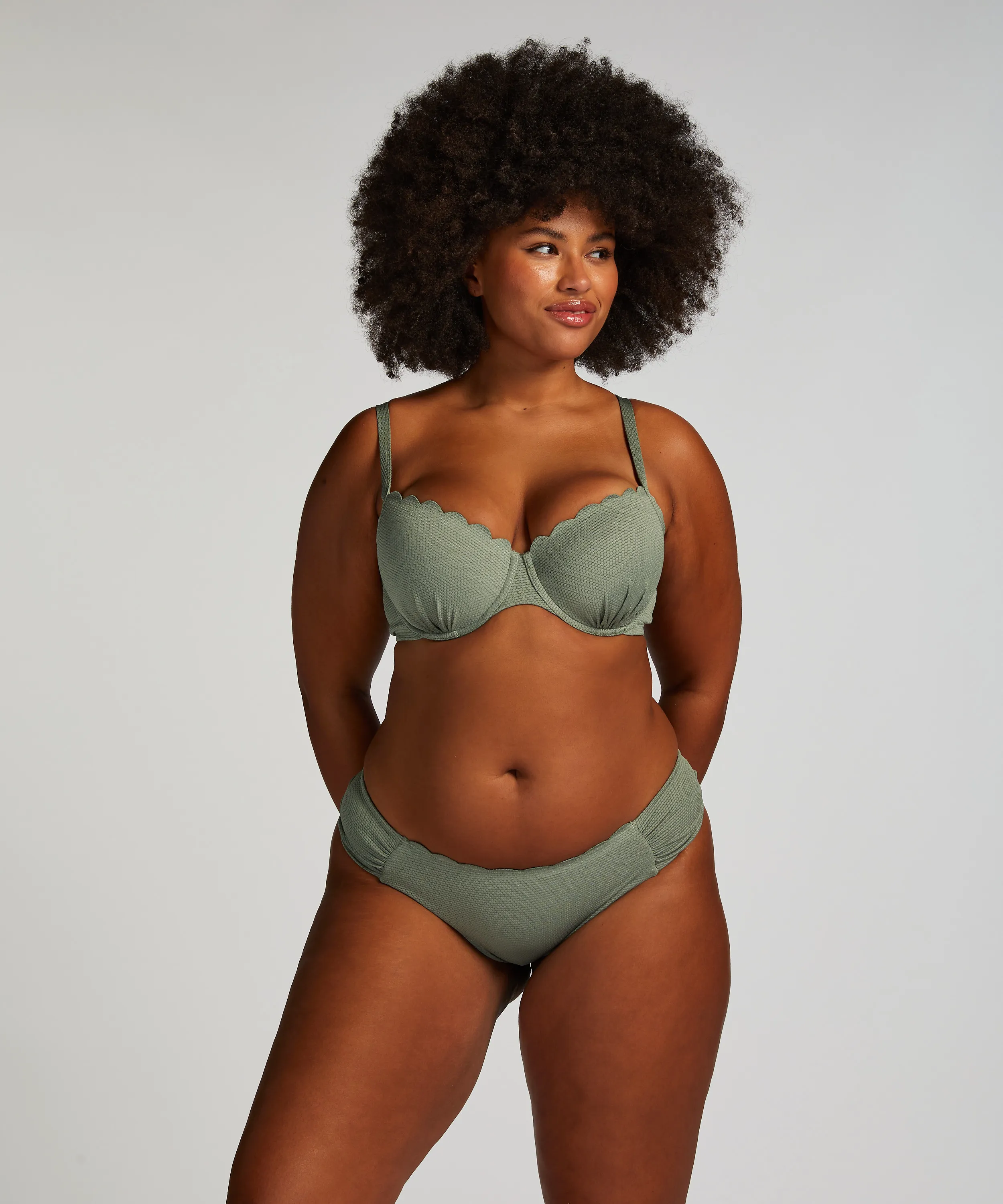 Braguita de Bikini Rio Scallop - Verde