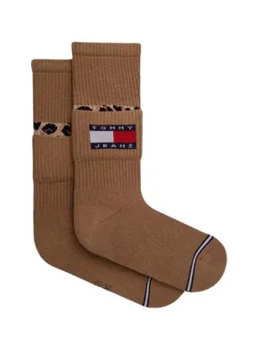 Calcetines Tommy Jeans TH Uni Marrón Para Mujer