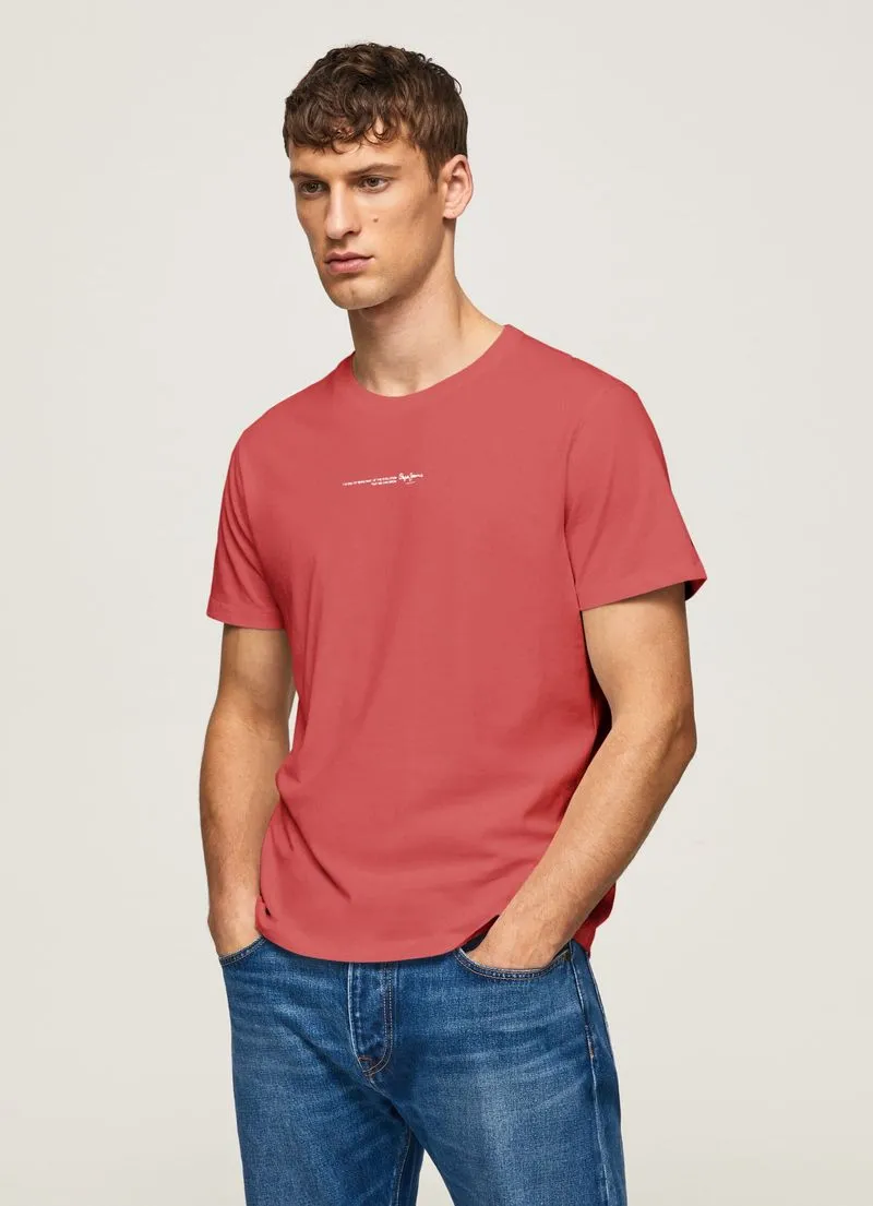 Camiseta Pepe Jeans Para Hombre David Tee Color Rojo