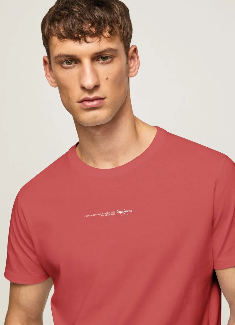 Camiseta Pepe Jeans Para Hombre David Tee Color Rojo