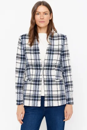 Checked fitted blazer