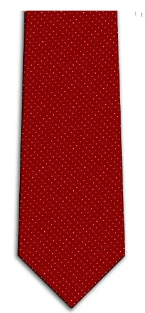 CORBATA ROJA CON MINIROMBO BLANCO