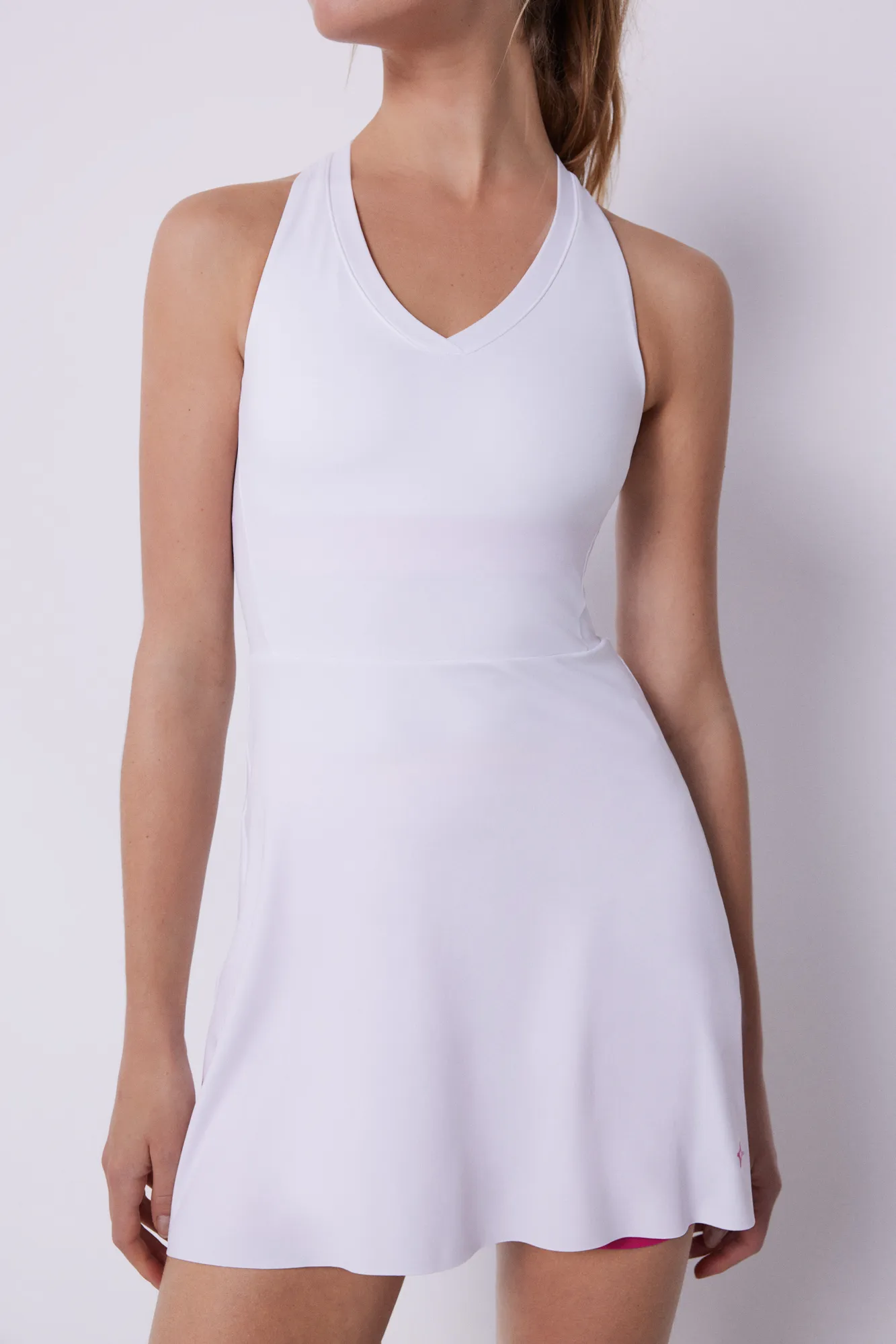 Dash and Stars Vestido sin mangas 4D Stretch blanco