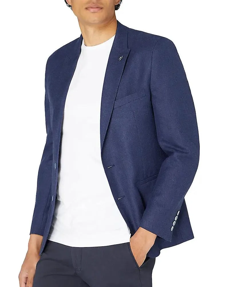 Deano textured blazer - navy