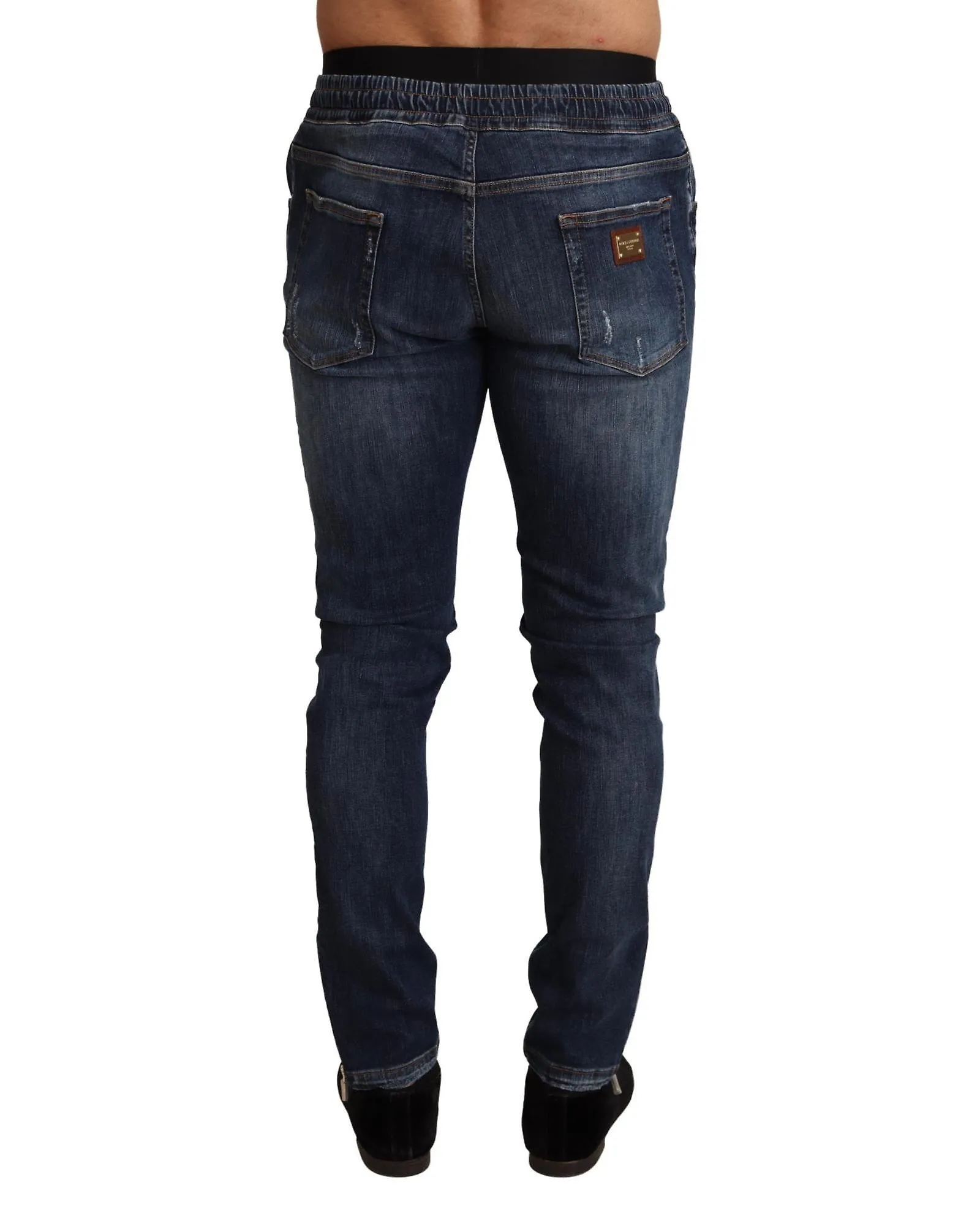 Dolce & Gabbana Gorgeous Dark  Skinny Tattered Denim Jeans