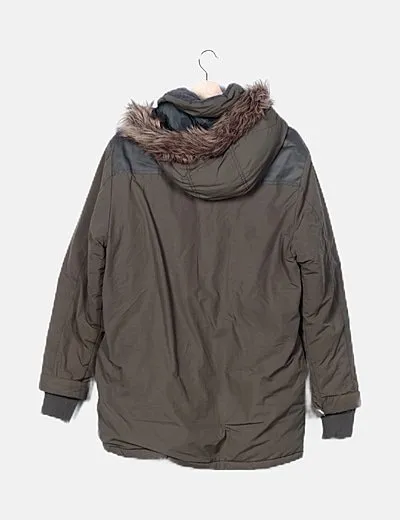 Easy Wear Parka caqui acolchada