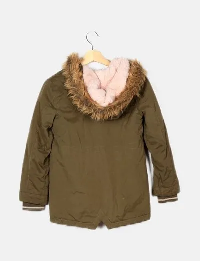 El Corte Inglés Parka verde pelo