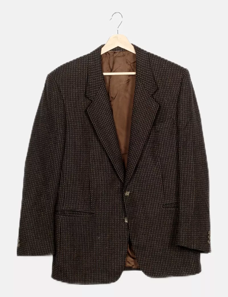 Ermegildo Zegna Blazer negra jaspeada