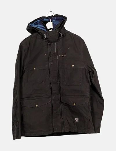 Jack & Jones Parka negra acolchada