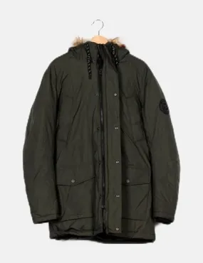 Jack & Jones Parka verde acolchada