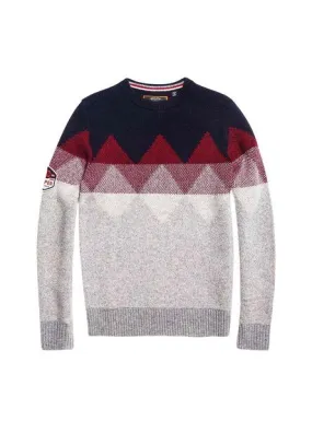 jersey superdry fairisle crew marino