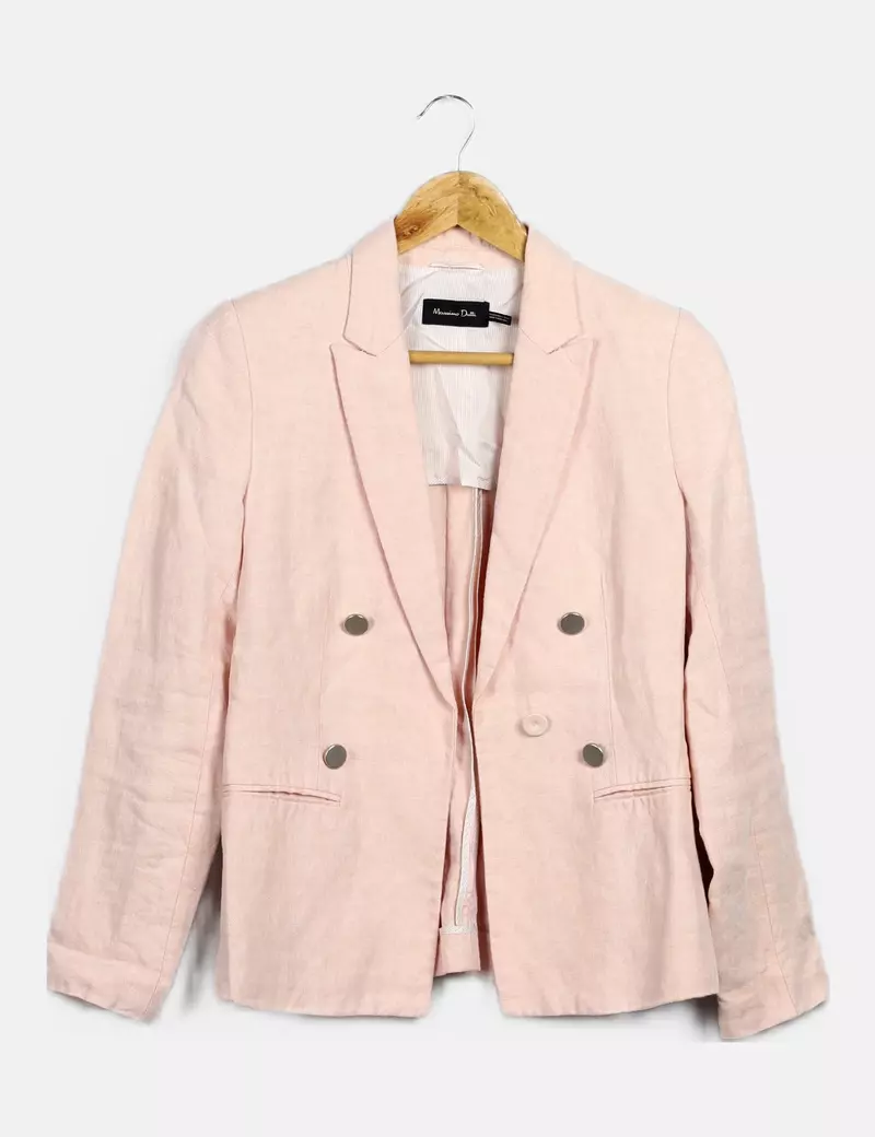 Massimo Dutti Blazer rosa básica