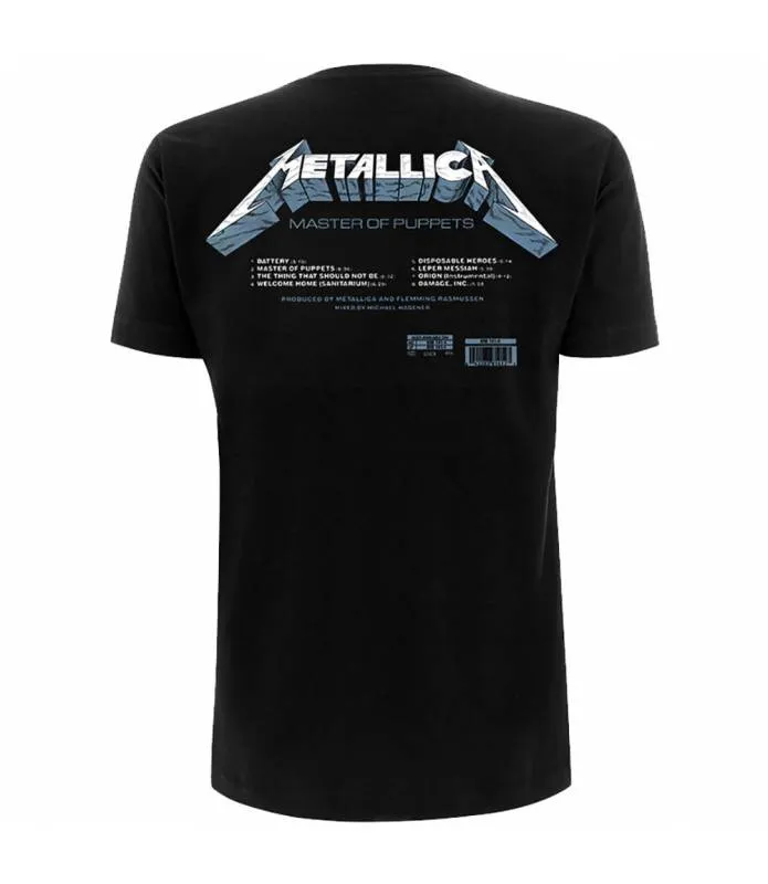 METALLICA Master of Puppets Tracks Camiseta chico manga corta Tee ROCK OFF METTS23MB