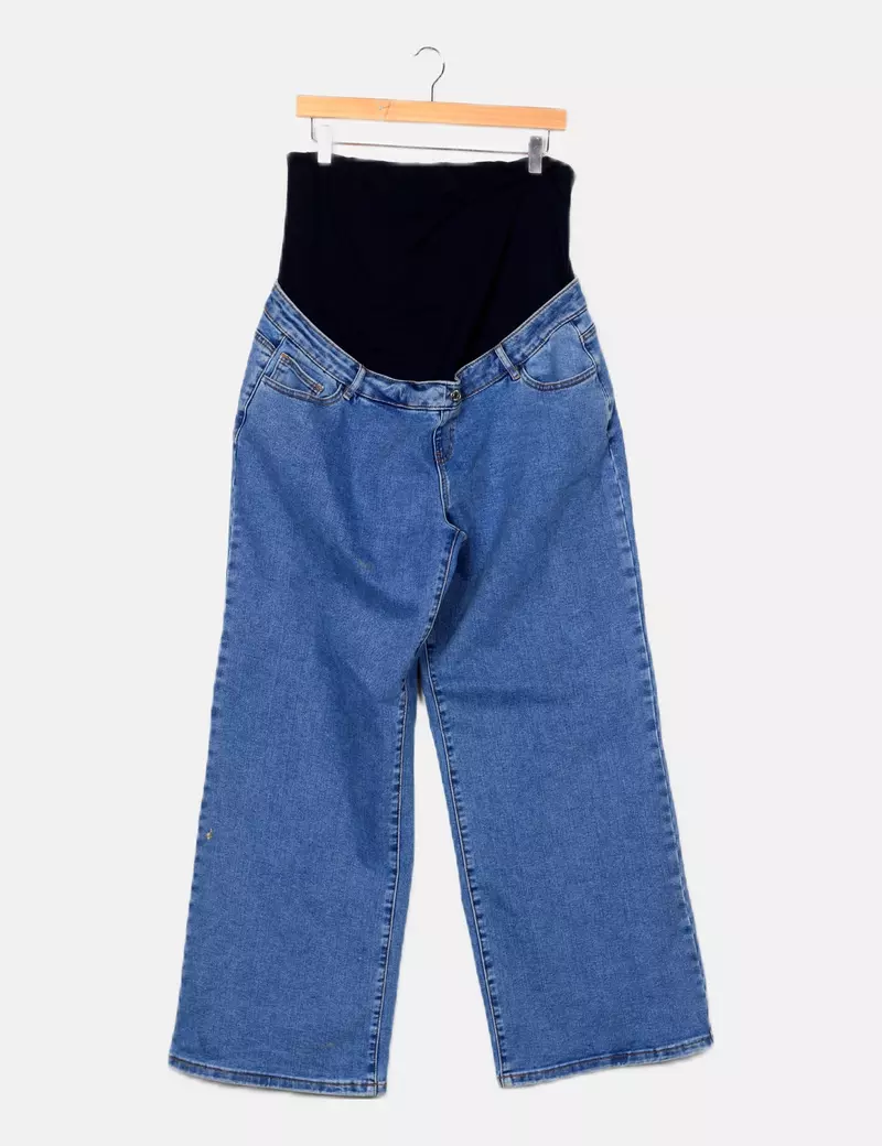 Missguided Pantalón denim azul premamá