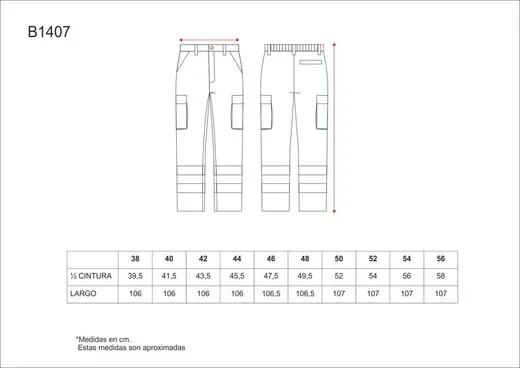 Pantalón con cintura elástica multibolsillos Marino