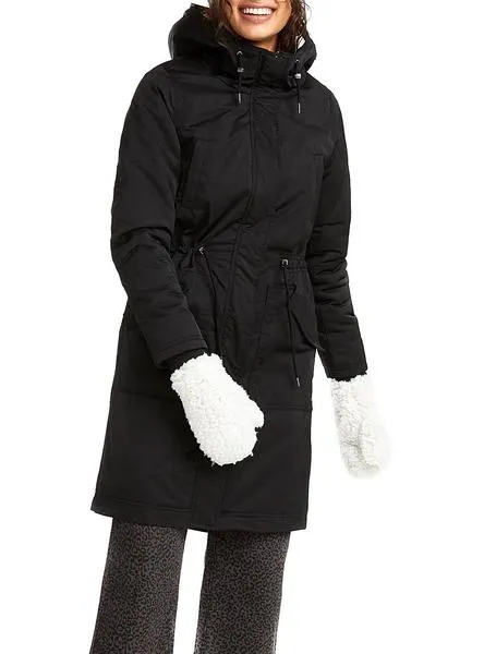 parka only teresa long negro mujer