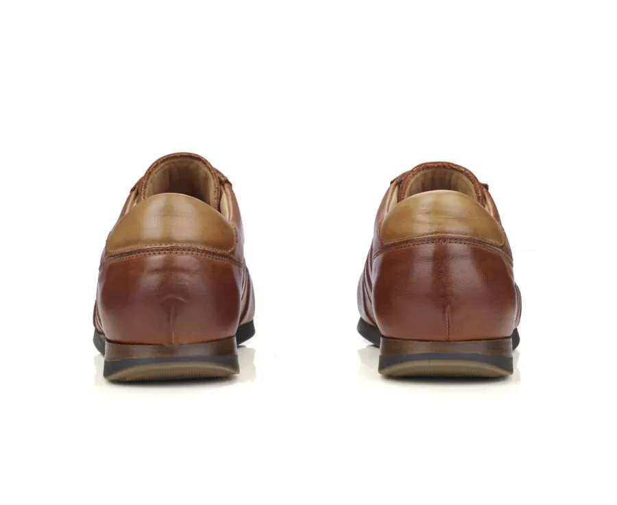 Patina Cognac Men's Trainers - BOCKARA