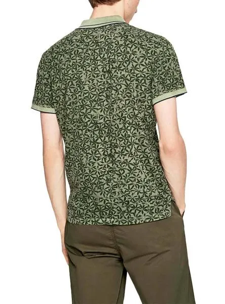 polo pepe jeans leland verde para hombre