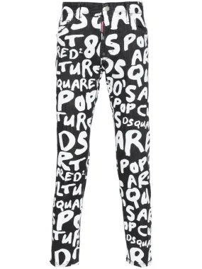 SKATER JEANS MULTI PRINT