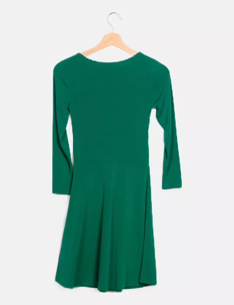 Springfield Vestido verde drapeado