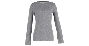 Stella Mc Cartney Jersey de jacquard con monograma de Stella McCartney en lana gris 