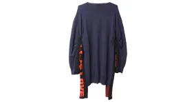 Stella Mc Cartney Jersey extragrande de lana azul marino All is Love de Stella McCartney 