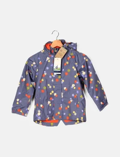 Tchibo Parka gris print floral