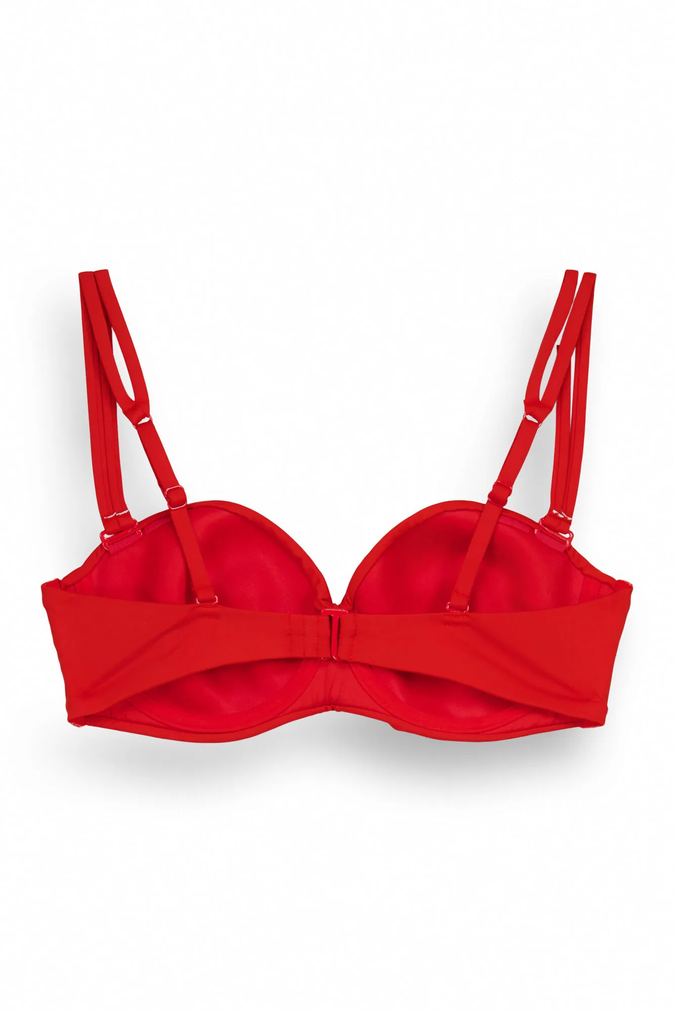 Top bikini bandeau cruce rojo