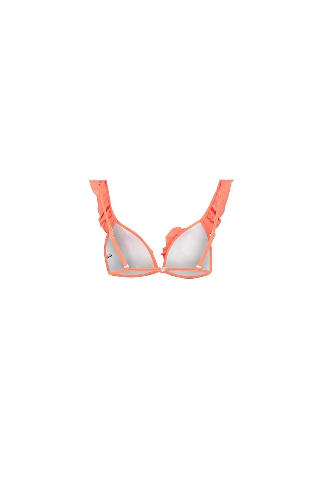 TOP BIKINI PCNATALIE VOLANTES CORAL