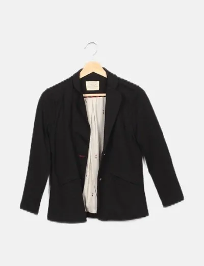 Zara Blazer negra básica