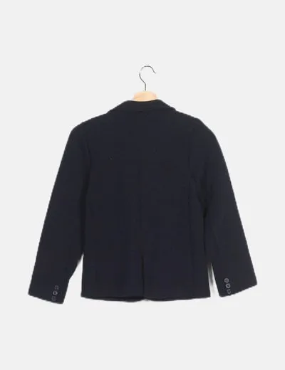 Zara Blazer punto azul marino