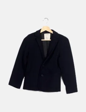 Zara Blazer punto azul marino