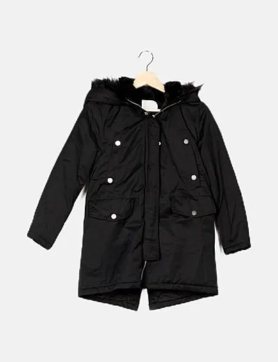 Zara Parka negra pelo interior